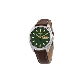 Seiko MEN'S Neo Classic Leather Green Dial Watch SUR449P1