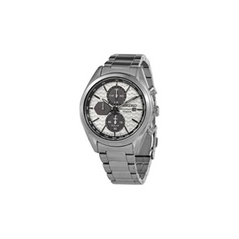 Seiko MEN'S Solar Chronograph Stainless Steel White Dial Watch SSC769P1