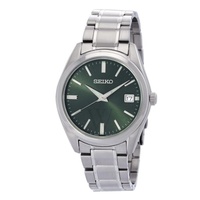 Seiko MEN'S 에센셜 Essentials Stainless Steel Green Dial Watch SUR527P1