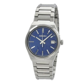 Seiko MEN'S Classic Stainless Steel Blue Dial Watch SUR555P1