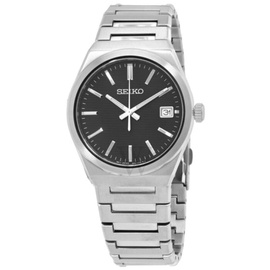 Seiko MEN'S Classic Stainless Steel Black Dial Watch SUR557P1