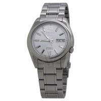 Seiko MEN'S 5 Stainless Steel Silver Dial Watch SNKL51