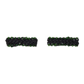Shawna Wu SSENSE Exclusive Black & Green Handknot Garters 231541F076000