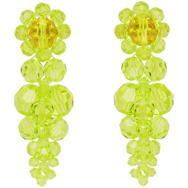 시몬 로샤 Simone Rocha Green Small Cluster Drip Earrings 232405F022030