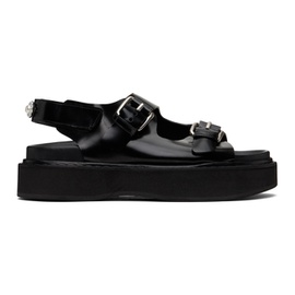 시몬 로샤 Simone Rocha Black Pearl Daisy Platform Sandals 241405M234000