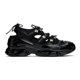 시몬 로샤 Simone Rocha Black Beaded Classic Tracker Sneakers 241405F128000
