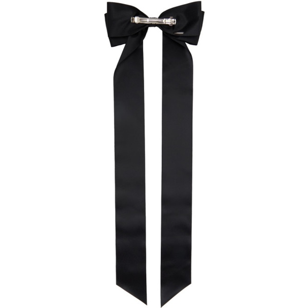  시몬 로샤 Simone Rocha Black Long Embellished Bow Hair Clip 241405F018002