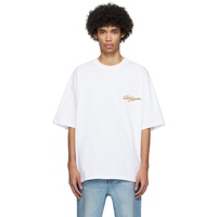 솔리드 옴므 Solid Homme White Graphic T-Shirt 241221M213013