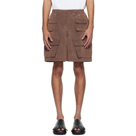솔리드 옴므 Solid Homme Brown Flap Pocket Shorts 241221M193011