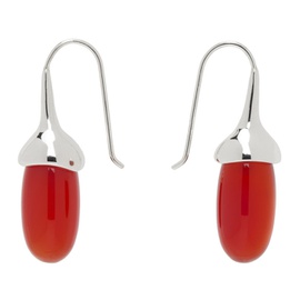 소피 부하이 Sophie Buhai Silver & Red Dripping Stone Earrings 241942F022035