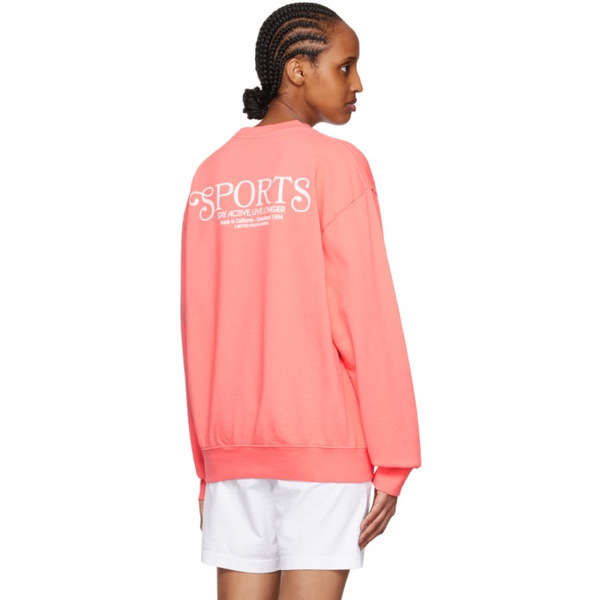  스포티 앤 리치 Sporty & Rich Pink Bardot Sports Sweatshirt 231446F098011