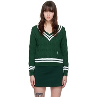 스포티 앤 리치 Sporty & Rich Green SRC Sweater 241446F100005