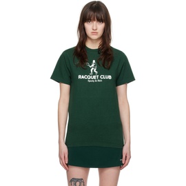스포티 앤 리치 Sporty & Rich Green Backhand T-Shirt 241446F110014