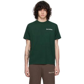 스포티 앤 리치 Sporty & Rich Green New Health T-Shirt 241446M213006