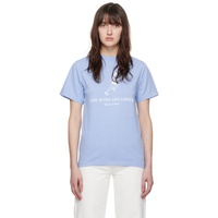 스포티 앤 리치 Sporty & Rich Blue Live Longer T-Shirt 232446F110022