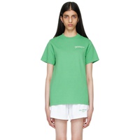스포티 앤 리치 Sporty & Rich Green Cotton T-Shirt 221446F110020