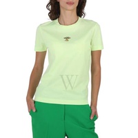 스텔라 맥카트니 Stella McCartney Ladies Washed Neon Yellow Mushroom Embroidery T-shirt 600422 3SPW51-7212