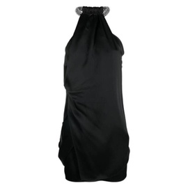 스텔라 맥카트니 Stella Mccartney Black Crystal-Choker Detail Mini Dress 6A0130 3AU309-1000