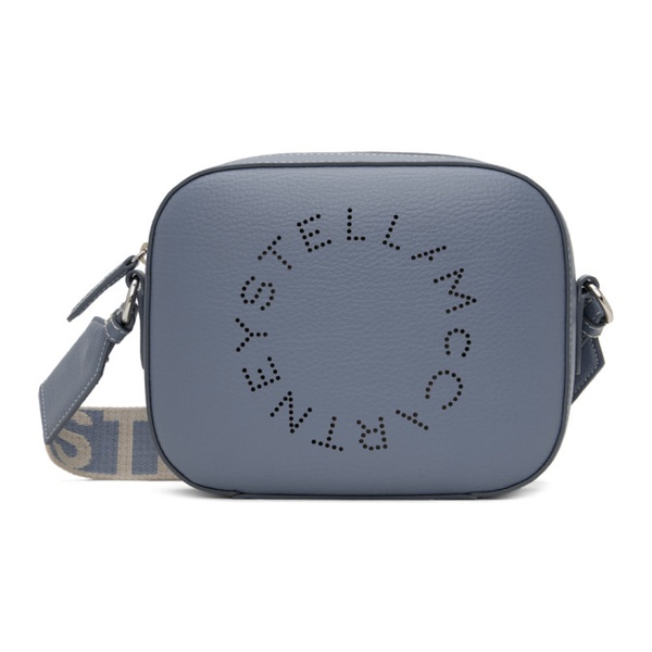 스텔라 맥카트니 스텔라 맥카트니 Stella McCartney Blue Logo Grainy Alter Mat Mini Camera Bag 241471F048023