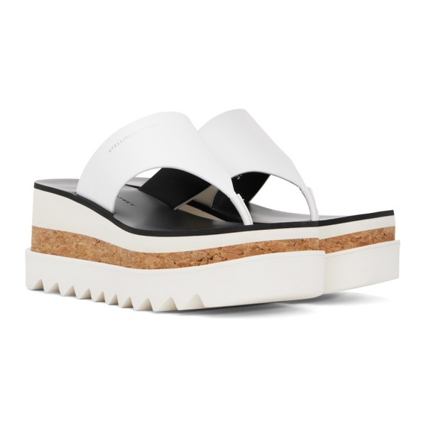 스텔라 맥카트니 스텔라 맥카트니 Stella McCartney White Sneak-Elyse Platform Thong Sandals 241471F124007