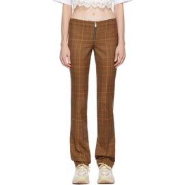 스텔라 맥카트니 Stella McCartney Brown Exposed Zip-Fly Trousers 232471F087016