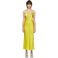스텔라 맥카트니 Stella McCartney Yellow Sheer Panel Maxi Dress 231471F055003
