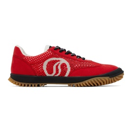 스텔라 맥카트니 Stella McCartney Red S-Wave Sport Mesh Paneled Sneakers 242471F128000