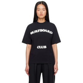 스톡홀름(서프보드)클럽 Stockholm (Surfboard) Club Black Printed T-Shirt 232137F110004