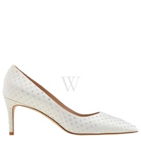 Stuart Weitzman Ladies White Forever Crystal 75 Pumps SW Forever Crystal 75 PUMP SAY