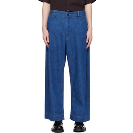 스튜디오 니콜슨 Studio Nicholson Indigo Four-Pocket Jeans 241608M186006