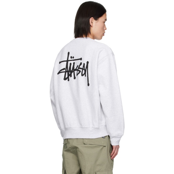  Stuessy Gray Basic Sweatshirt 241353M204009