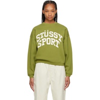 Stuessy Green Big Crackle Sport Sweatshirt 241353F095002