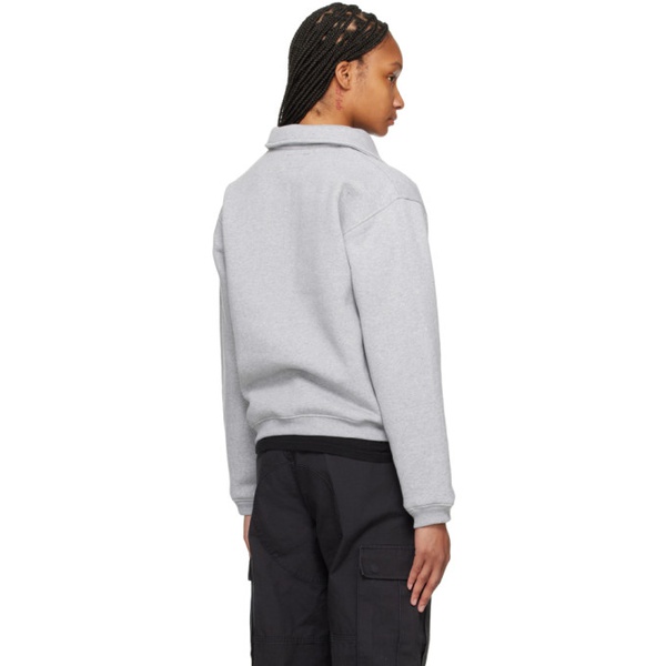  Stuessy Gray Half-Zip Sweatshirt 241353F098002