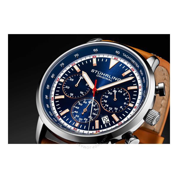  Stuhrling Original Monaco Chronograph Quartz Blue Dial Mens Watch M16734