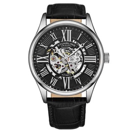 Stuhrling Original MEN'S Legacy Leather Black Dial Watch M15726