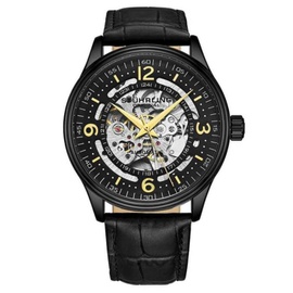 Stuhrling Original MEN'S Legacy Leather Black Dial Watch M15746