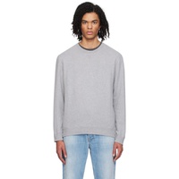 선스펠 Sunspel Gray V-Stitch Sweatshirt 242128M204001