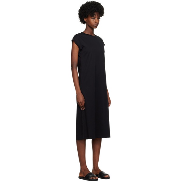  선스펠 Sunspel Black Crewneck Midi Dress 231128F054002