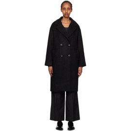 THIRD FORM Black Double-Breasted Coat 232477F059002
