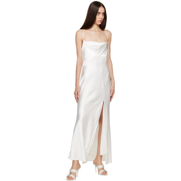  THIRD FORM White Split Slip Maxi Dress 231477F055003