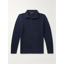 THOM SWEENEY Ribbed Merino Wool and Cashmere-Blend Half-Zip Sweater 1647597323214170