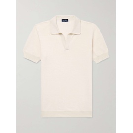 THOM SWEENEY Birdseye Cotton and Linen-Blend Polo Shirt 1647597335378211