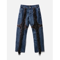 THUG CLUB Mohican Leather Denim Pants 918515