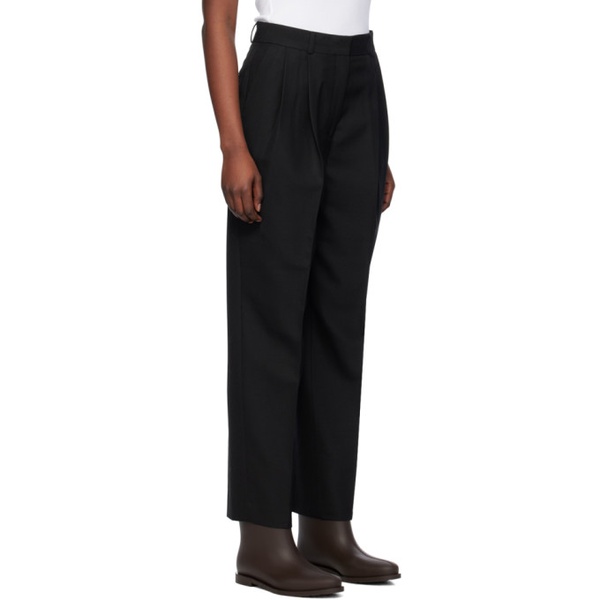  TOTEME Black Double-Pleated Trousers 241771F087002