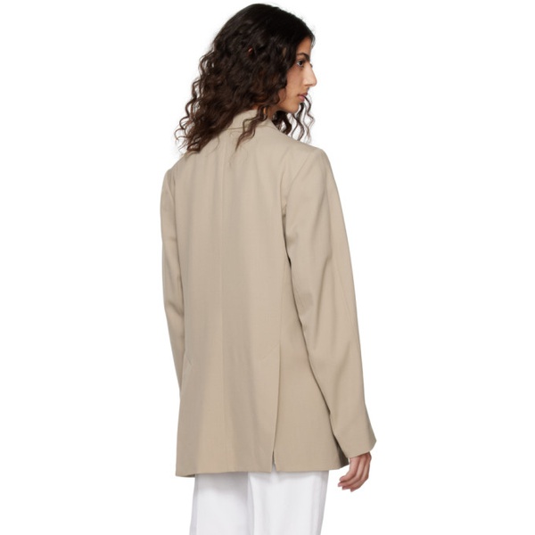  TOTEME Beige Double-Breasted Blazer 231771F057001