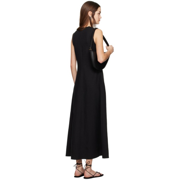  TOTEME Black V-Neck Maxi Dress 241771F055016