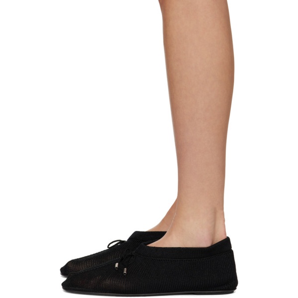  TOTEME Black The Knitted Ballerina Flats 241771F118006