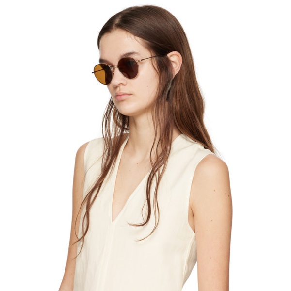  TOTEME Gold The Rounds Sunglasses 241771F005008