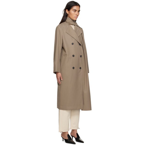  TOTEME Taupe Wrap Trench Coat 231771F067002