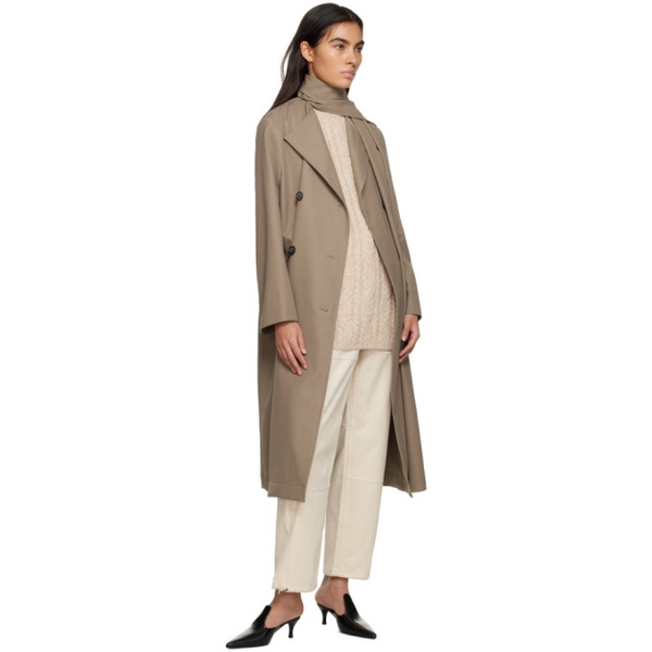  TOTEME Taupe Wrap Trench Coat 231771F067002